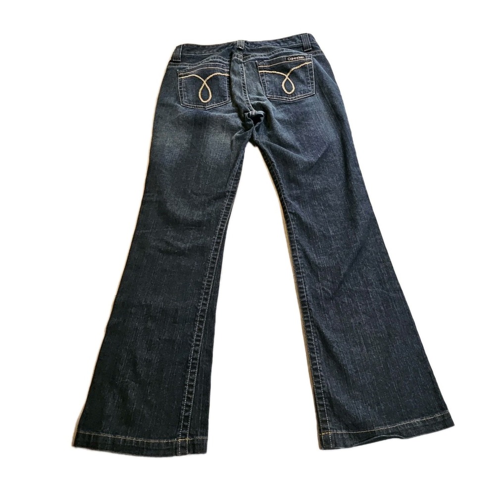 Calvin Klein Modern Flare Women's Jeans Blue Mid Rise Denim Size 8 1-01142